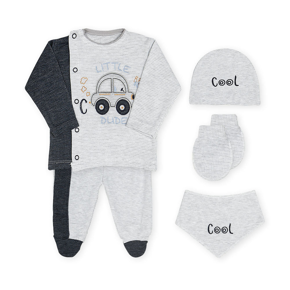 BABY BOY GIFT SET GREY CAR