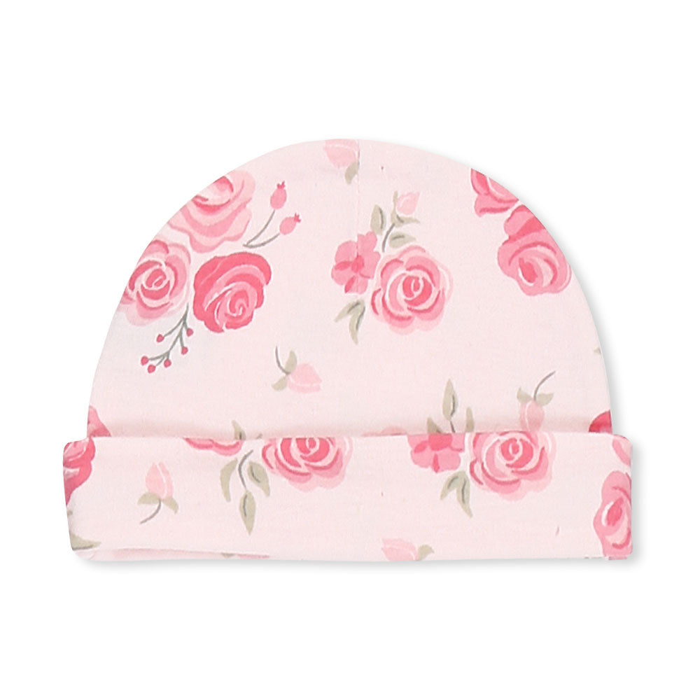 CAPS PK-5 & MITTENS PK-3 PINK FLORAL