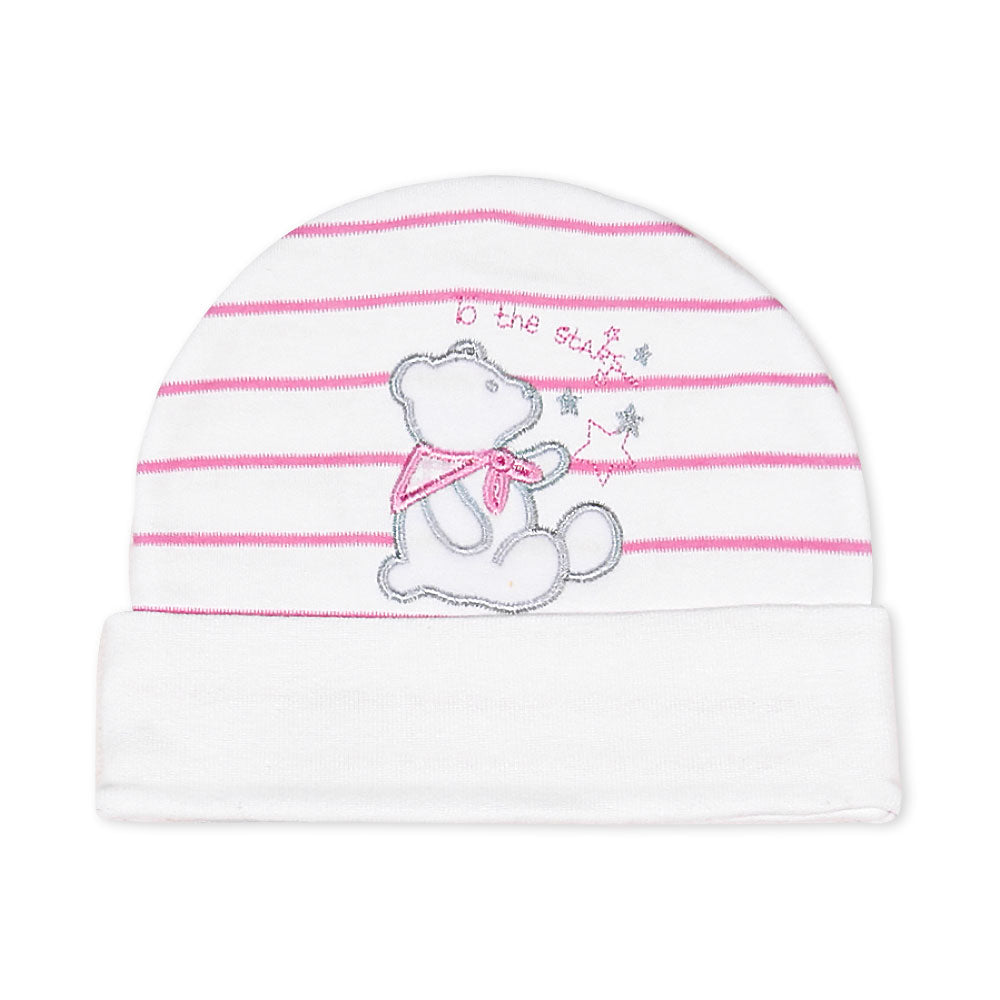CAP SET PINK BEAR & STARS
