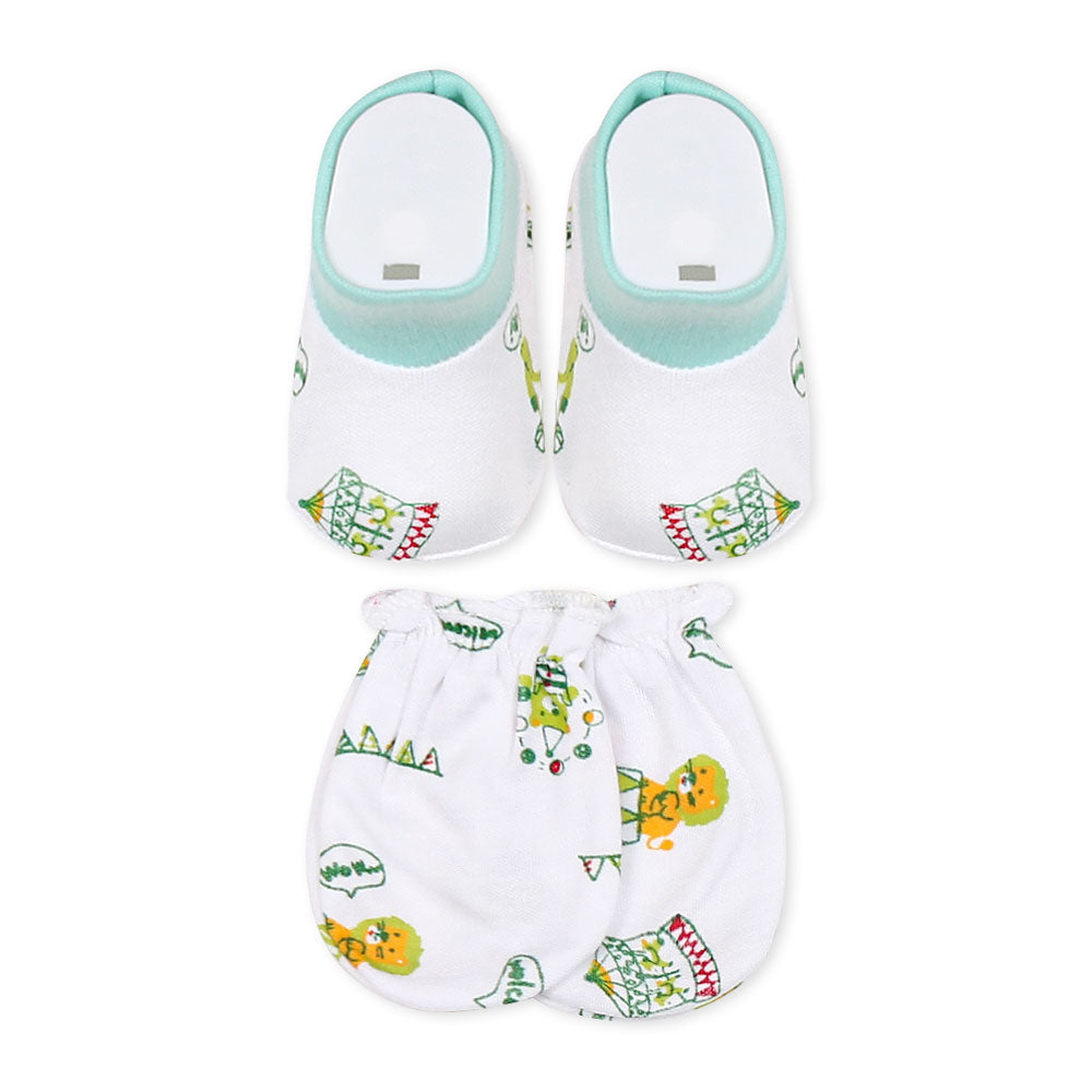 CAP SET GREEN CIRCUS TEDDY