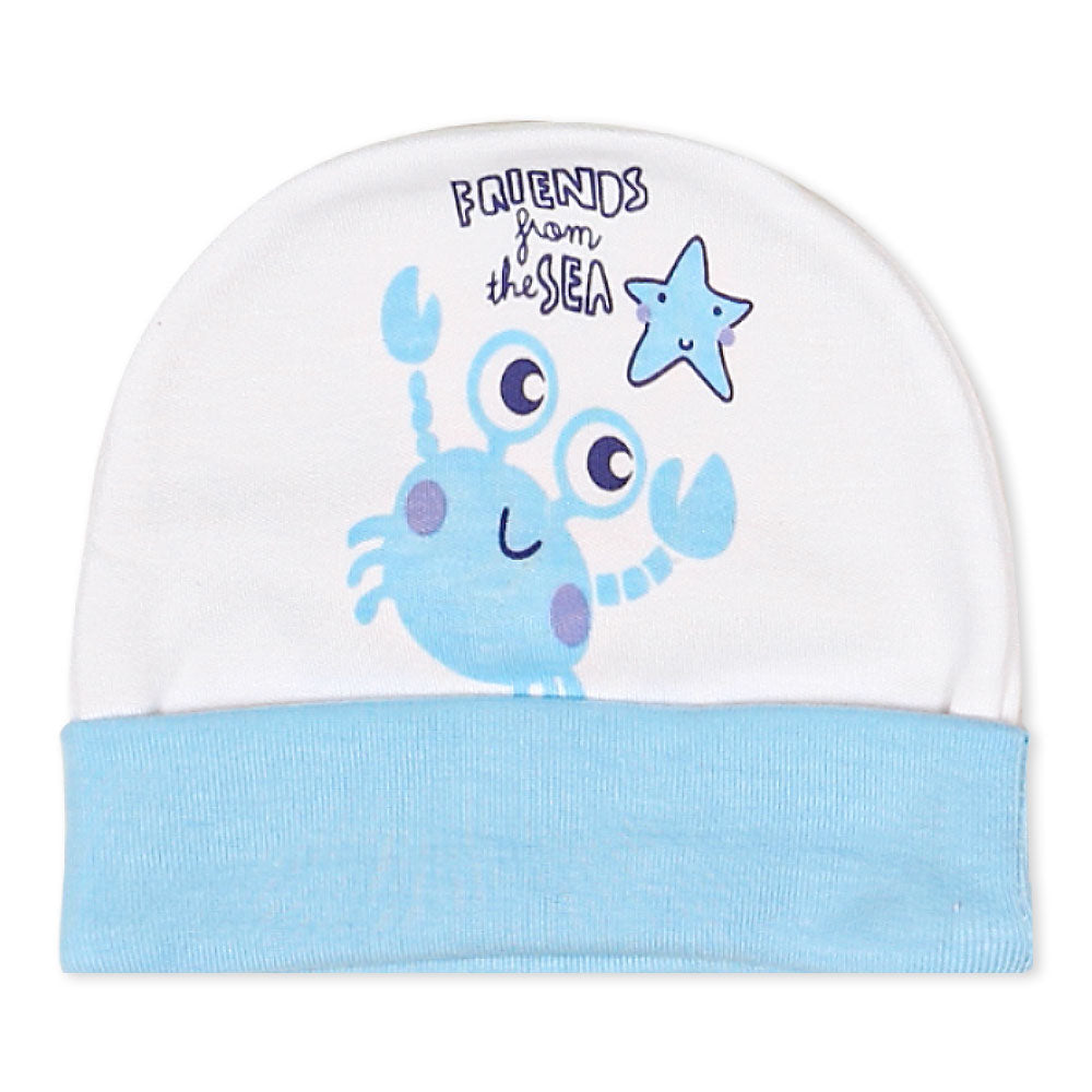 BABY CAP BLUE SEA FRIENDS
