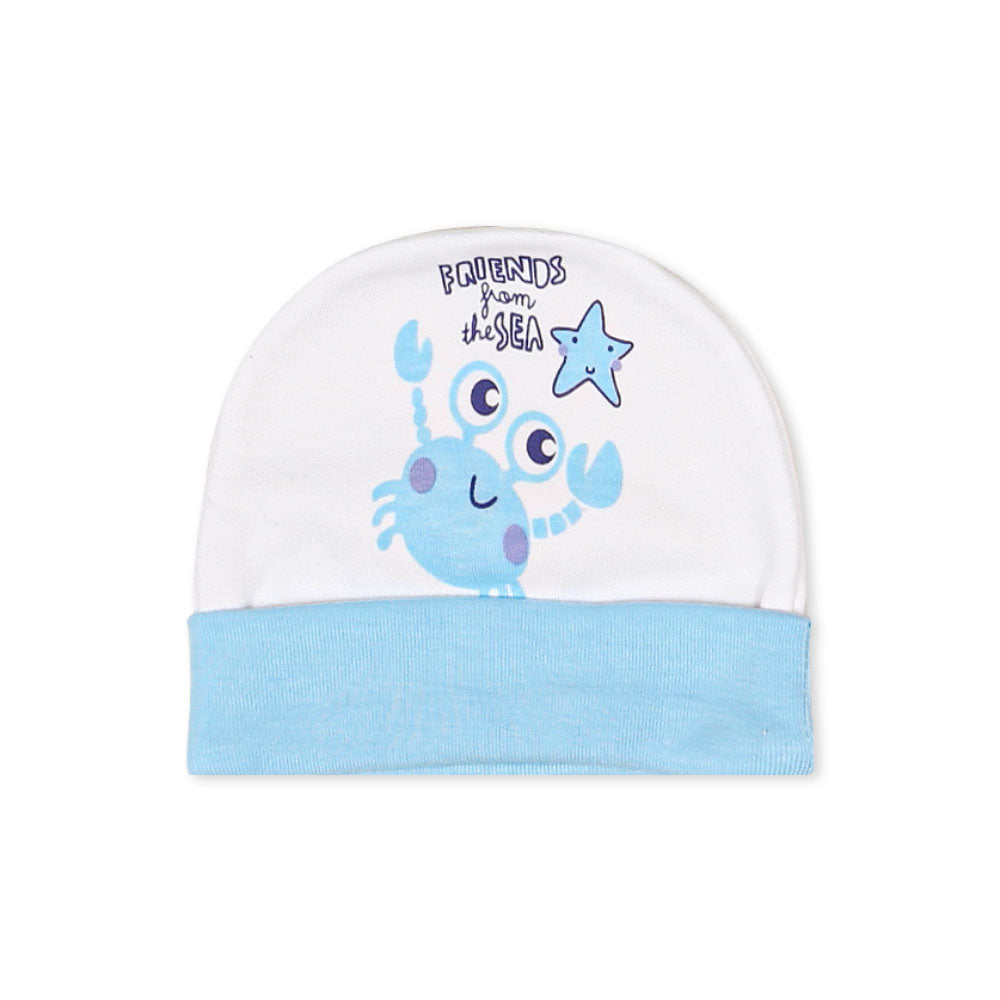 BABY CAP BLUE SEA FRIENDS