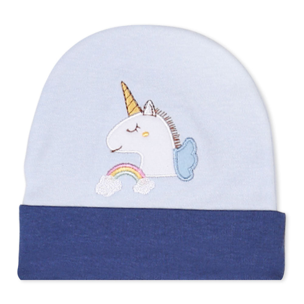 BABY CAP BLUE UNICORN