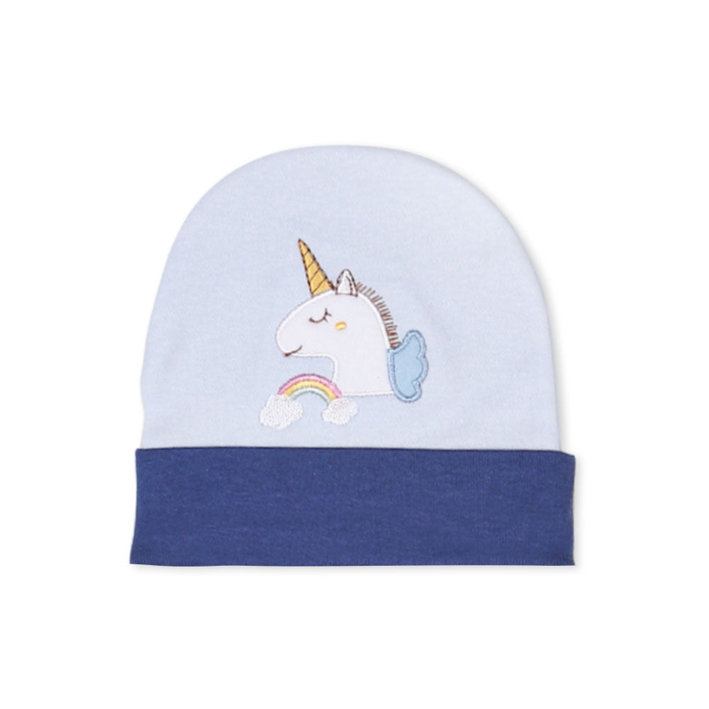 BABY CAP BLUE UNICORN