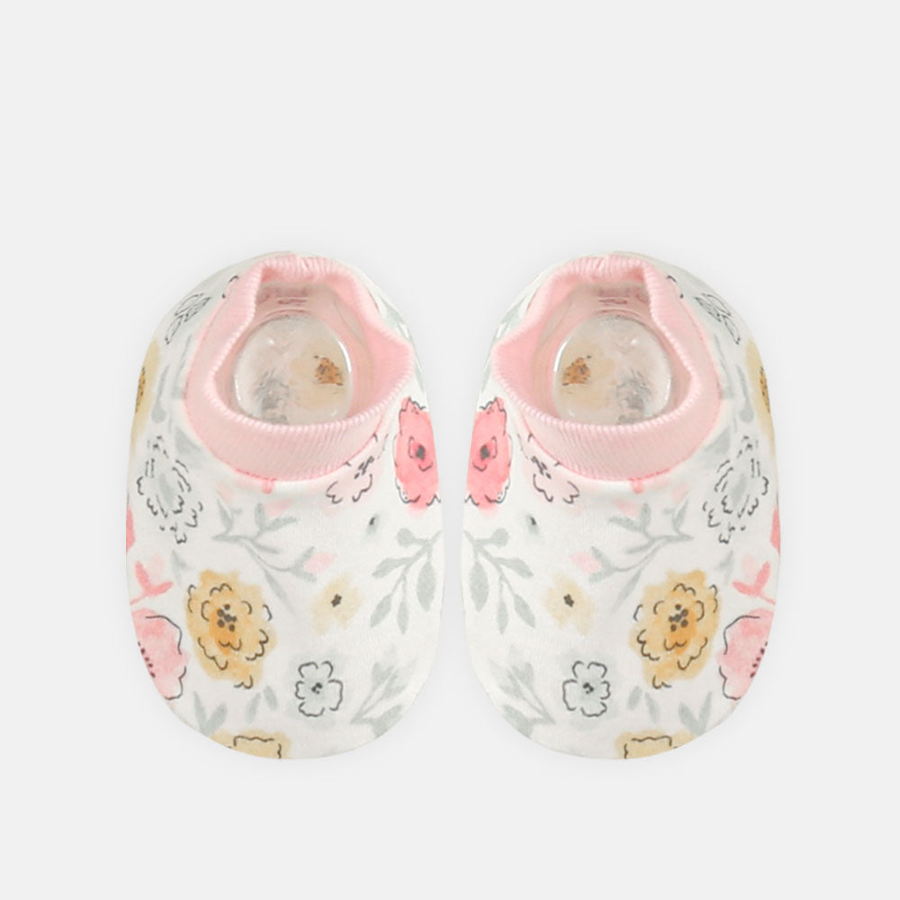BABY CAP SET PINK FLOWER