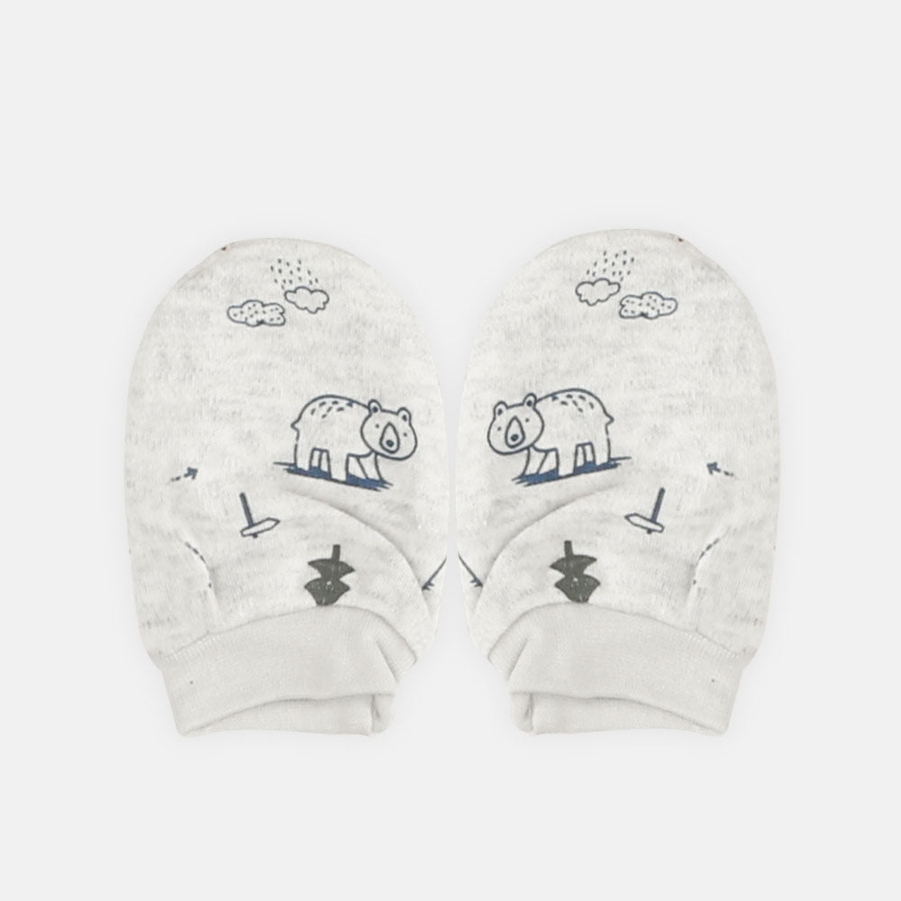 BABY CAP SET BLUE BEAR