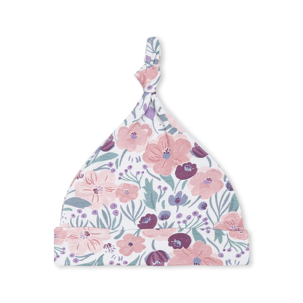 CAPS PK-3 LAVENDER FLORAL & BIRDIE KNOTTED