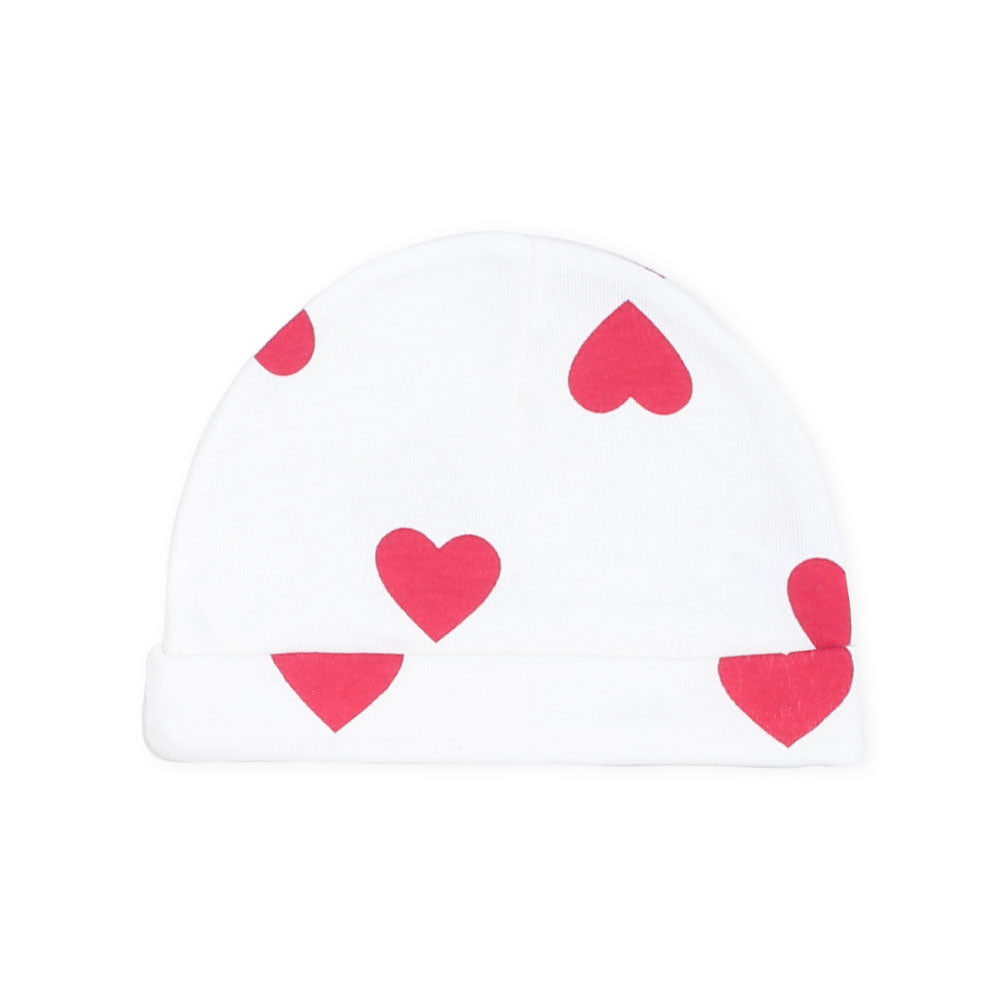 BABY CAPS PK-3 RED HEART