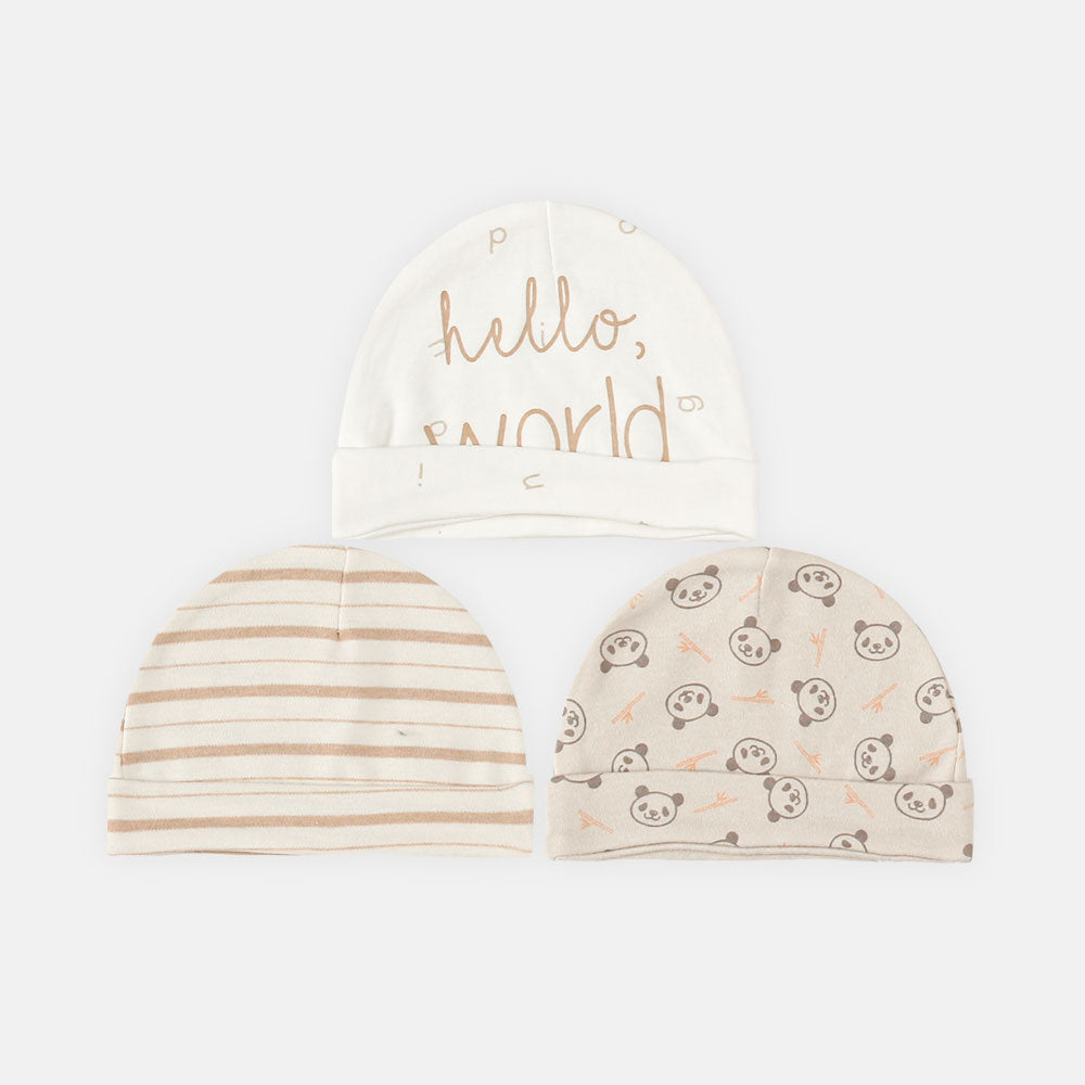 BABY CAPS PK-3 HELLO WORLD