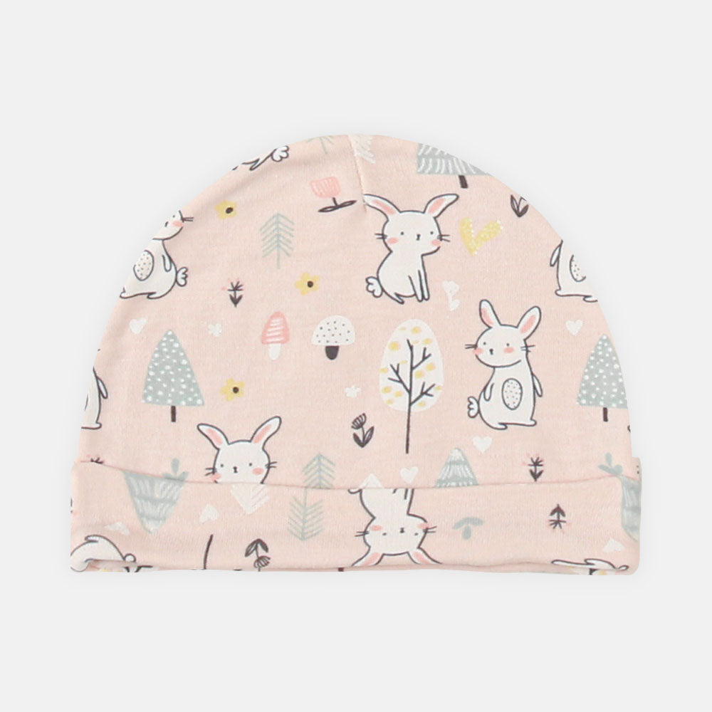 BABY CAPS PK-3 WHITE BUNNY