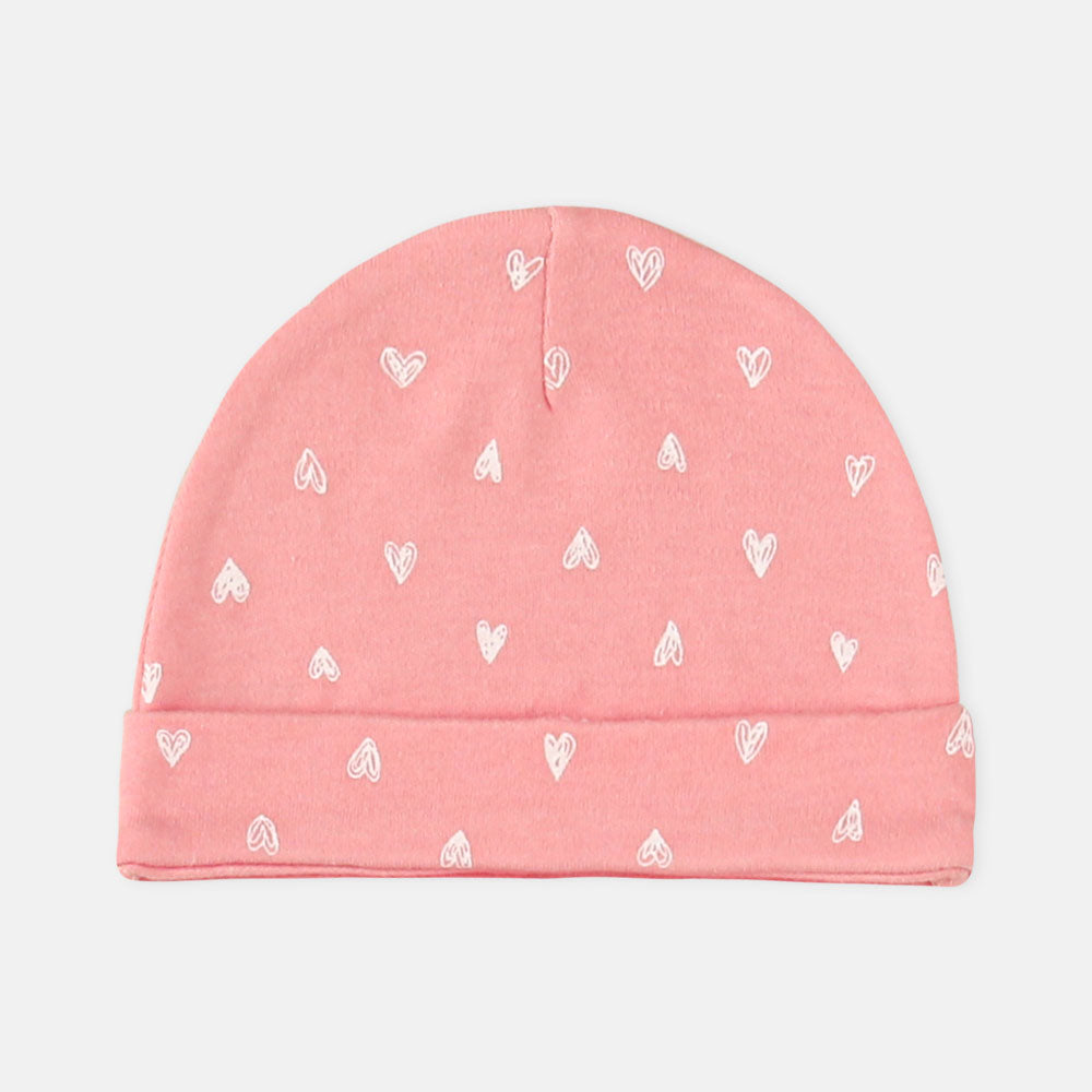 BABY CAPS PK-3 WHITE POLKA DOT