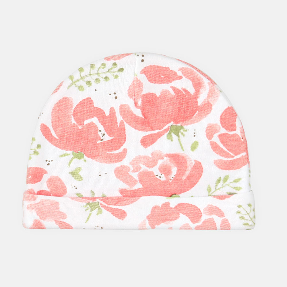 BABY CAPS PK-3 FLORAL PRINCESS