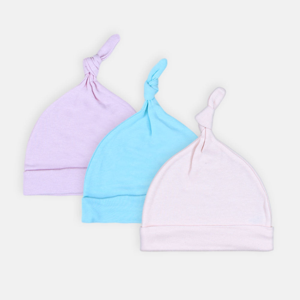 BABY CAPS PK-3 SOFT SHADES