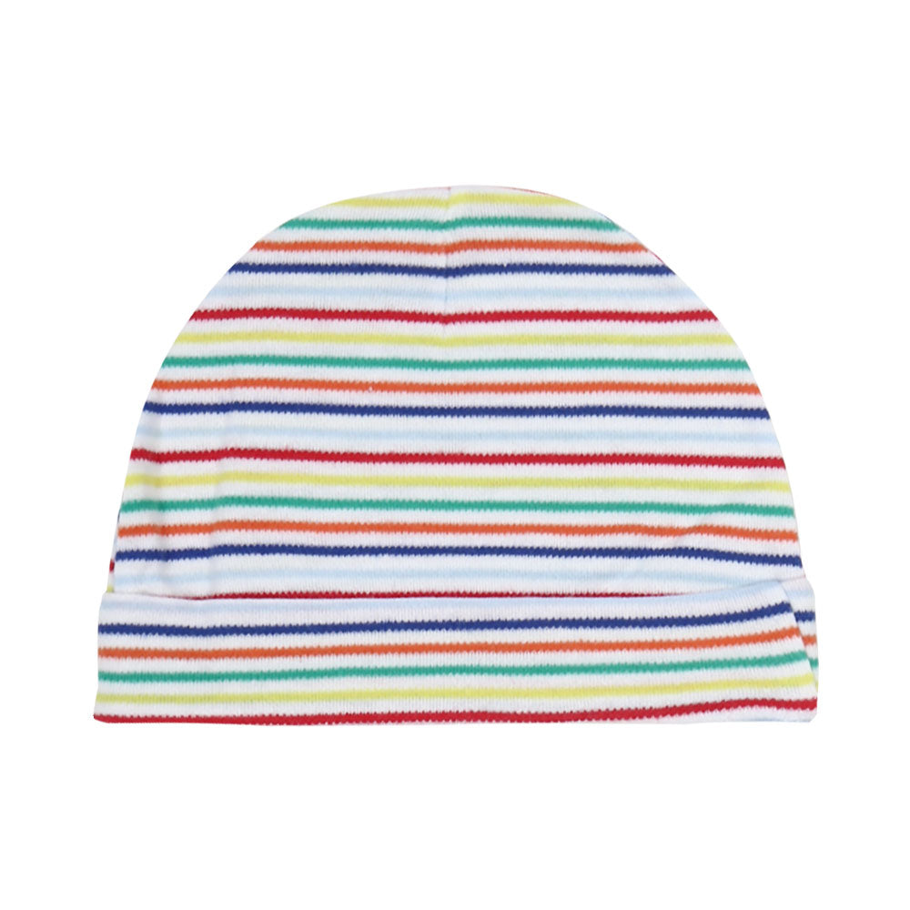 MULTICOLOR STRIPED ANIMAL KINGDOM BABY BOY CAPS PK-3