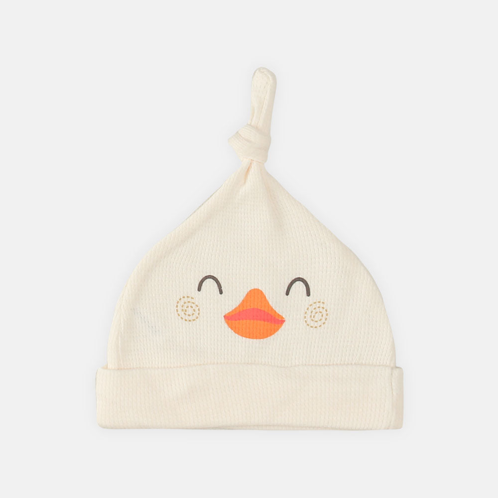 BABY CAPS PK-3 PEACH BABY DUCK KNOTTED