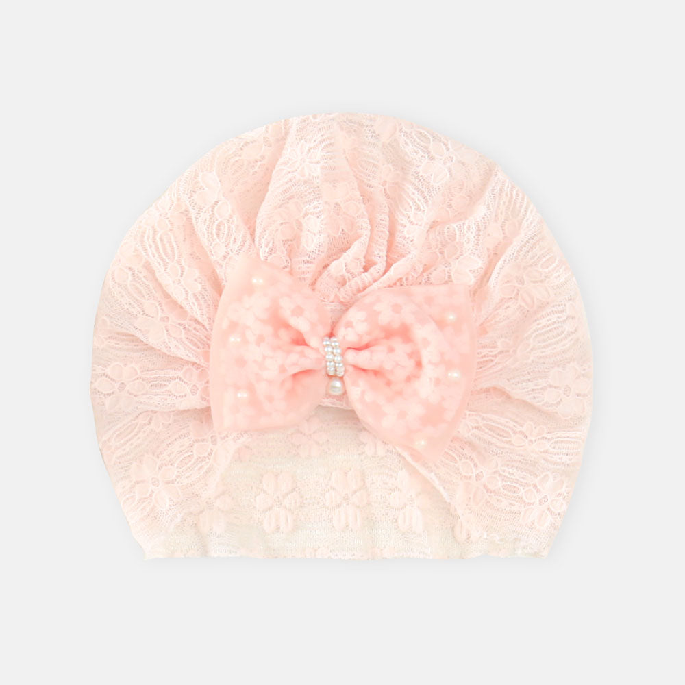 BOOTIES & CAP PEARL BOW NET