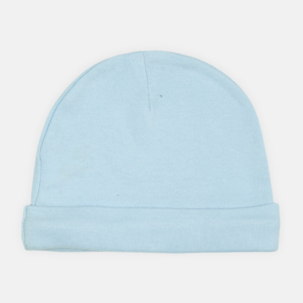BABY CAPS PK-5 WHITE TEXTURED KNIT BEANIE