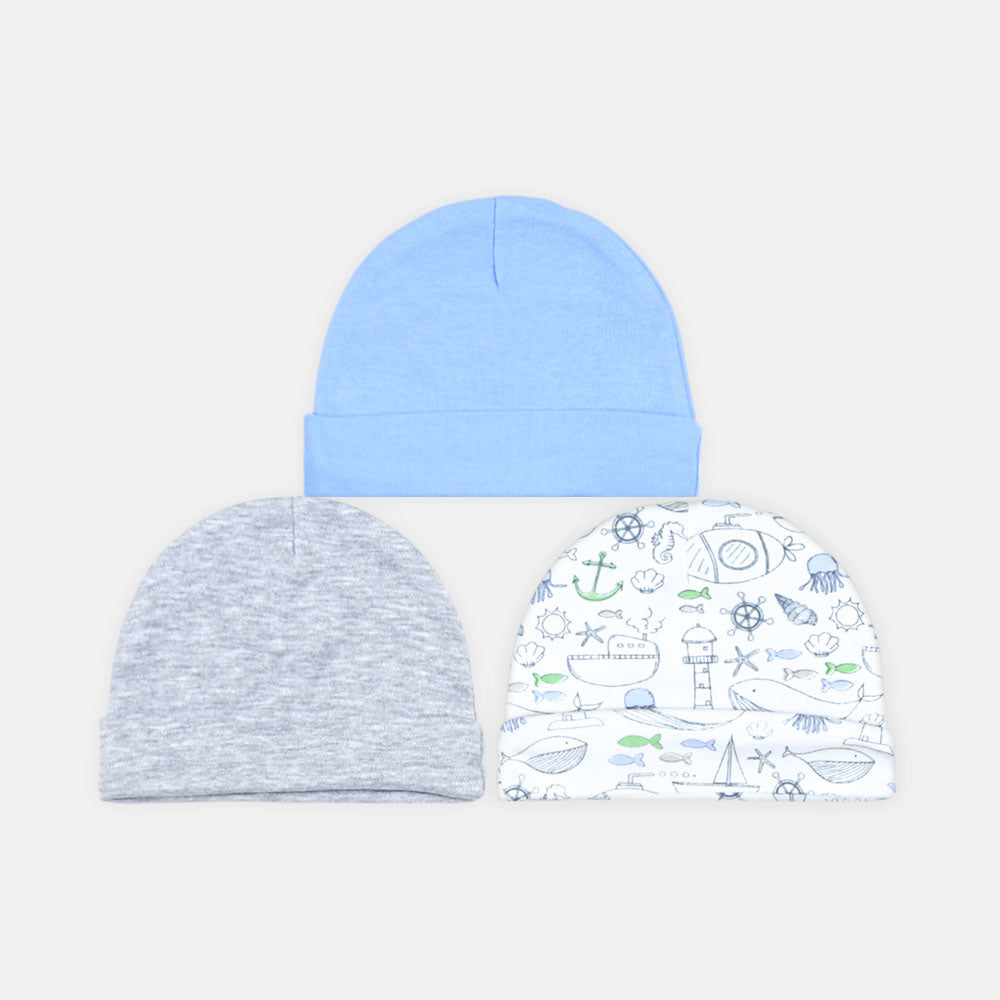 BABY CAPS PK-3 UNDER THE SEA