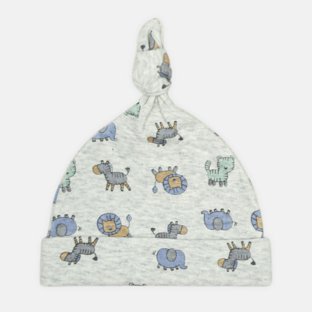 BABY CAPS PK-3 SOFT SAFARI KNOT