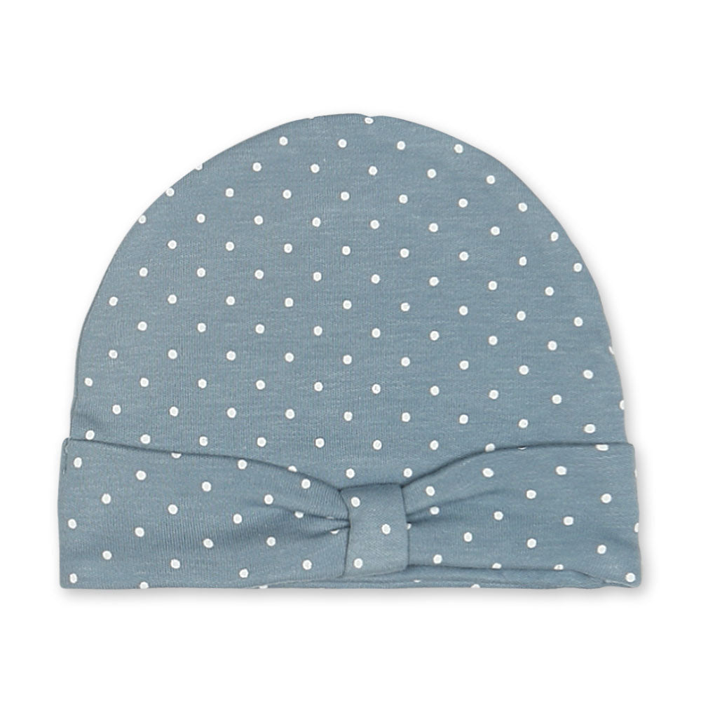 BABY CAP GIRL PK-2 BLUE BUTTERFLIES