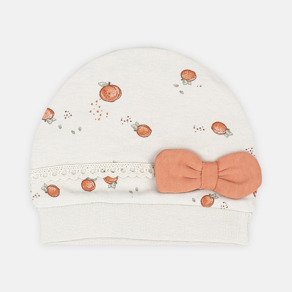 BABY CAP PK-2 ORANGE/BEIGE