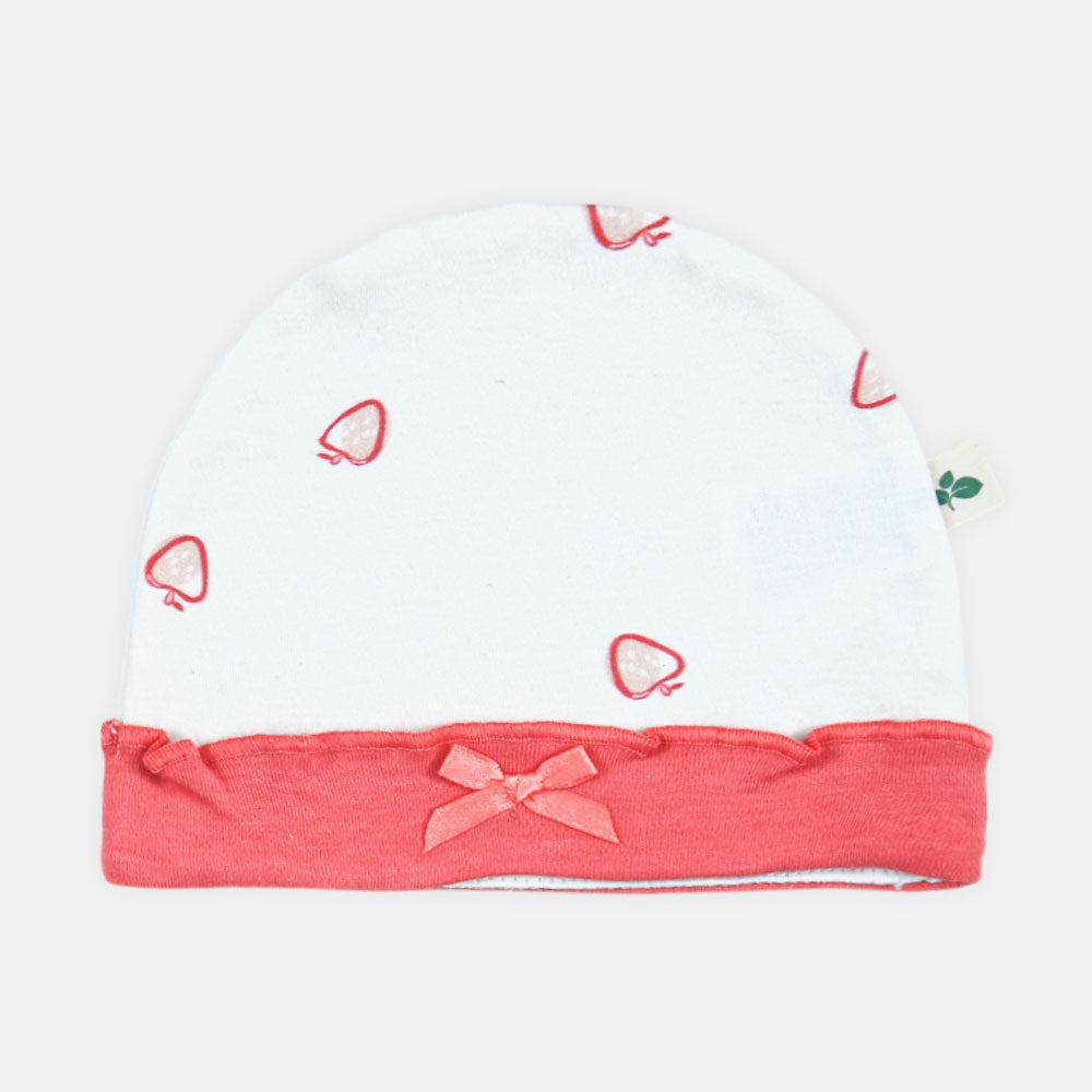BABY CAPS PK-2 SWEET STRAWBERRY