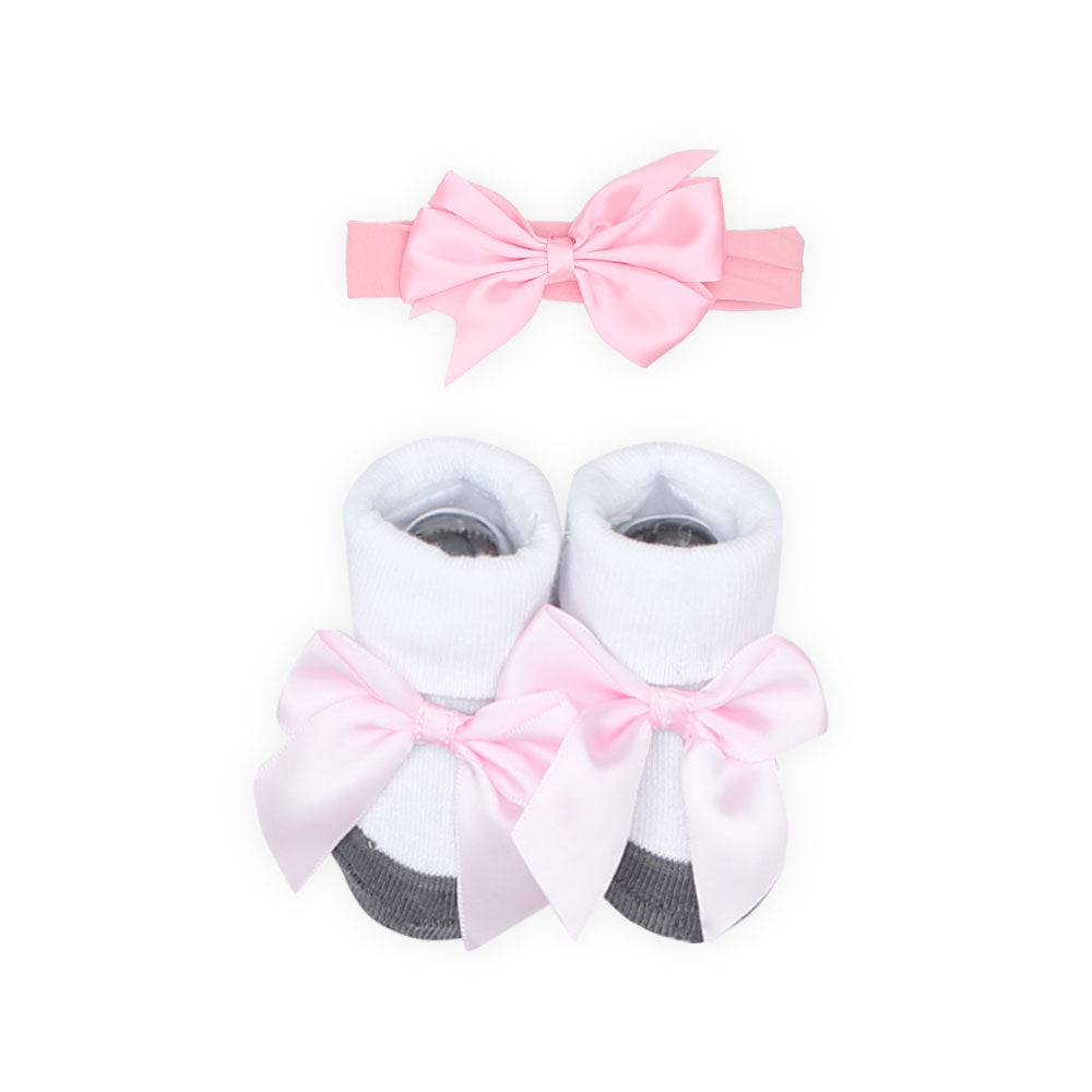 BABY GIRL GIFT SET PK-4 PINK & GREY NECKLACE
