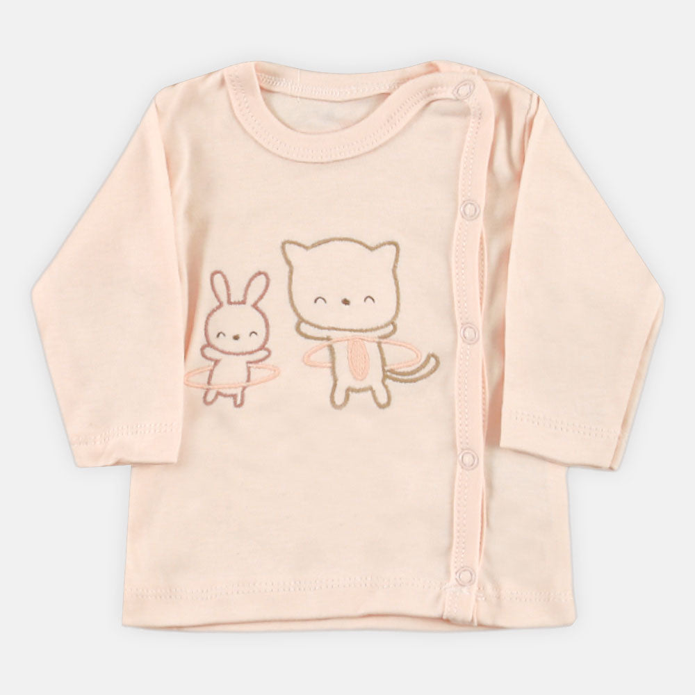 NEW BORN SUIT GIRLS PEACH HOOP FRIENDS