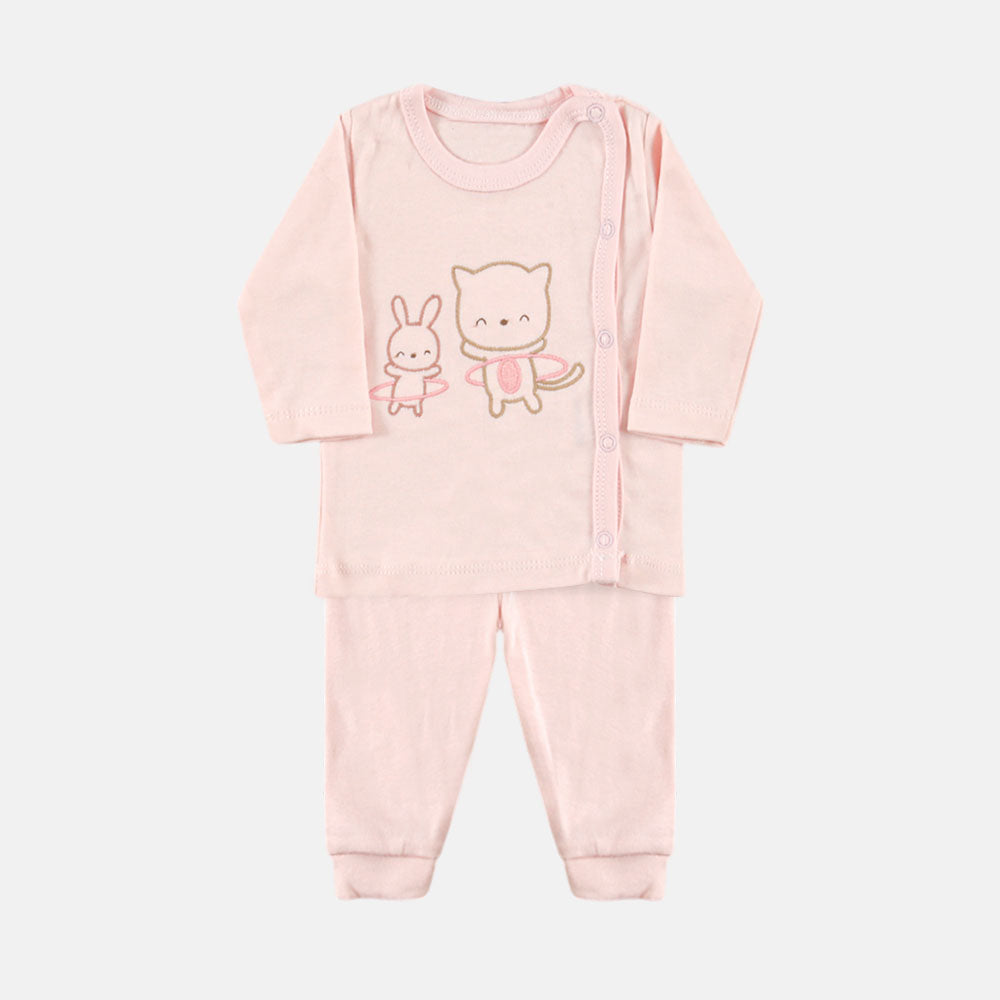 NEW BORN SUIT GIRLS PINK HOOPLA