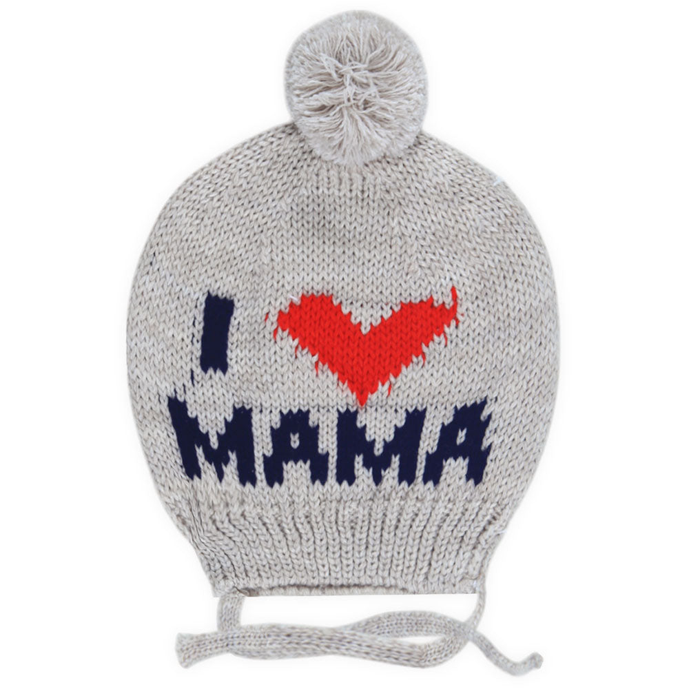 BABY WOOLEN CAP I LOVE MAMA