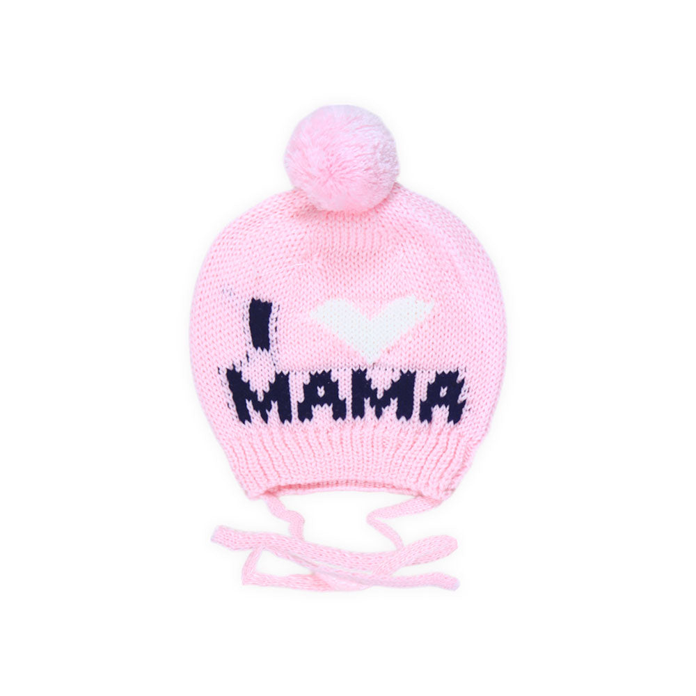 BABY WOOLEN CAP I LOVE MAMA