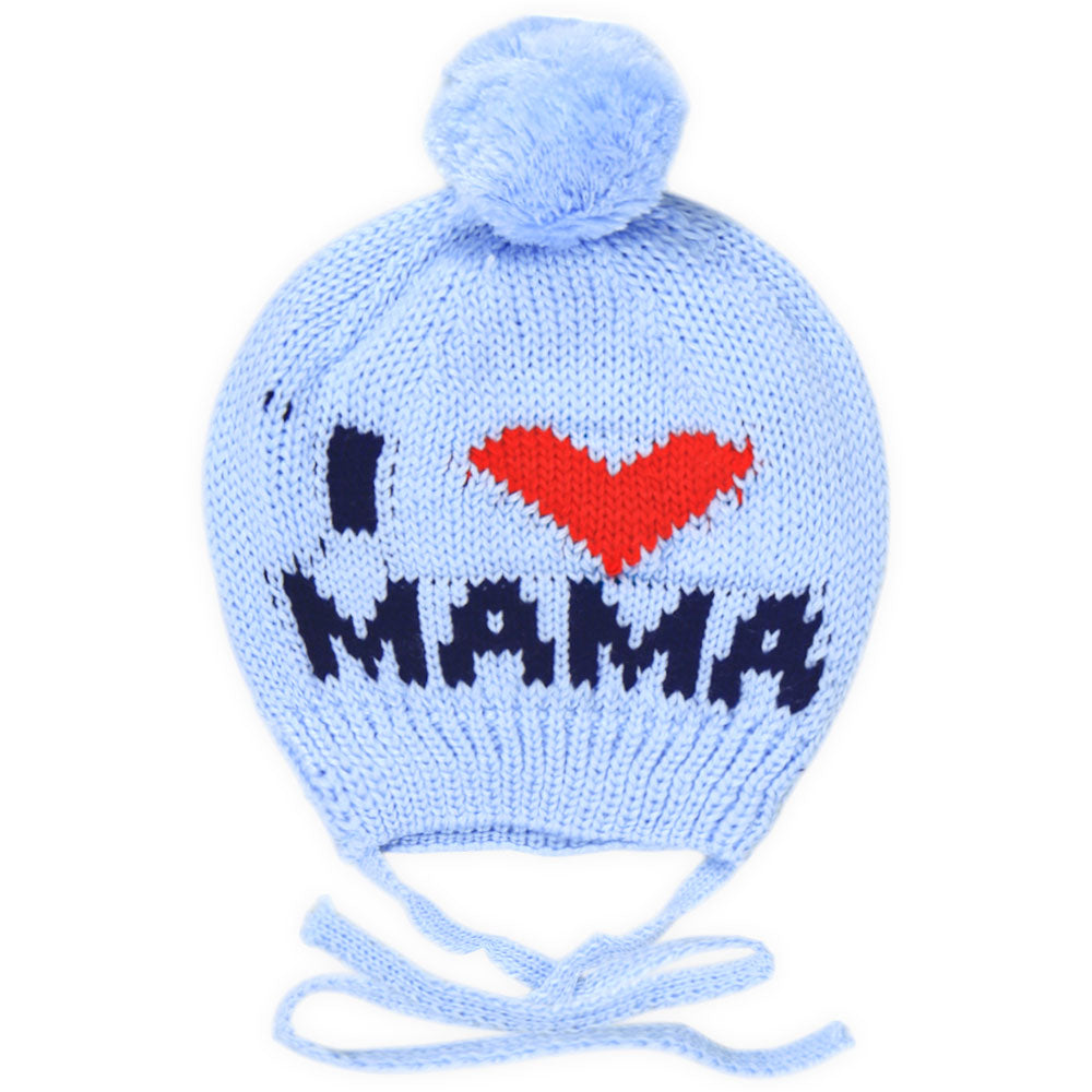 BABY WOOLEN CAP I LOVE MAMA