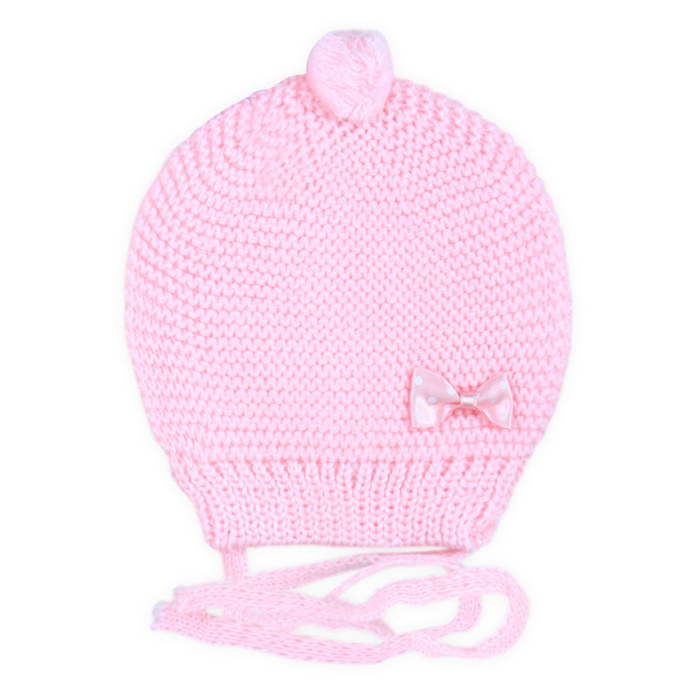 BABY WOOLEN CAP SET PINK
