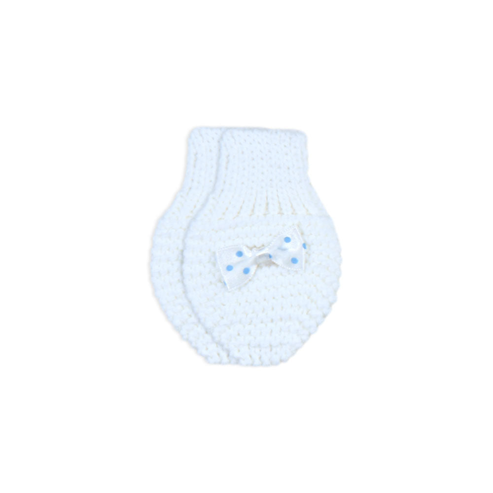 BABY WOOLEN CAP SET WHITE