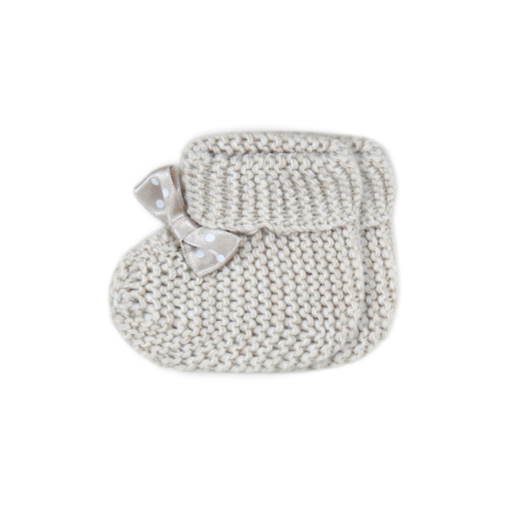 BABY WOOLEN CAP SET BEIGE