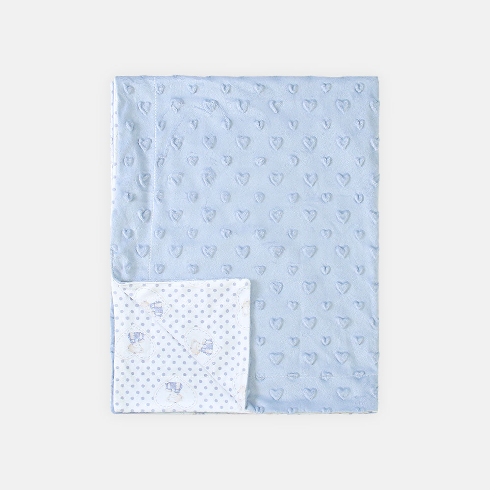 BLANKET GREY HEART EMBOSSED
