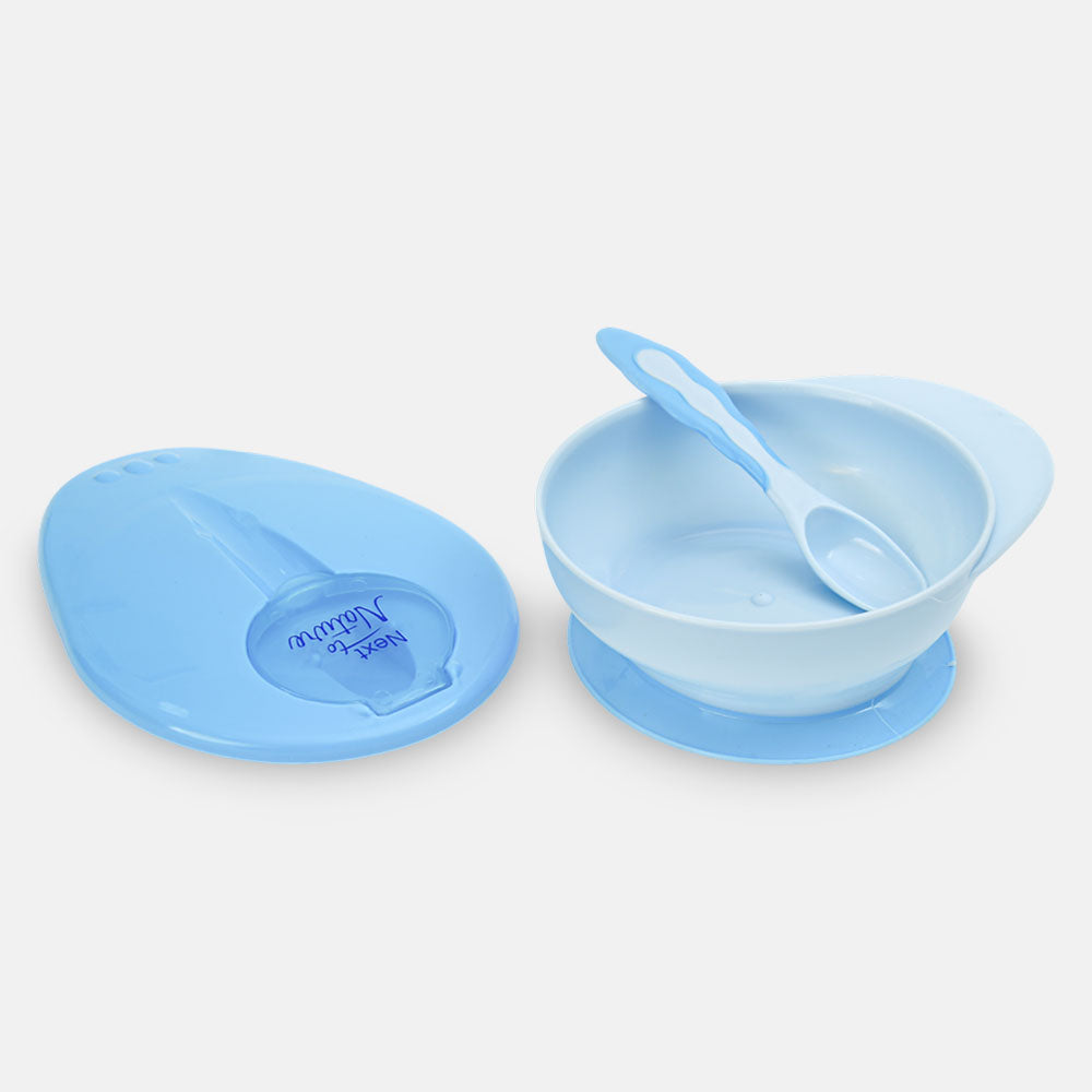 FEEDING BOWL WITH SPOON BLUE