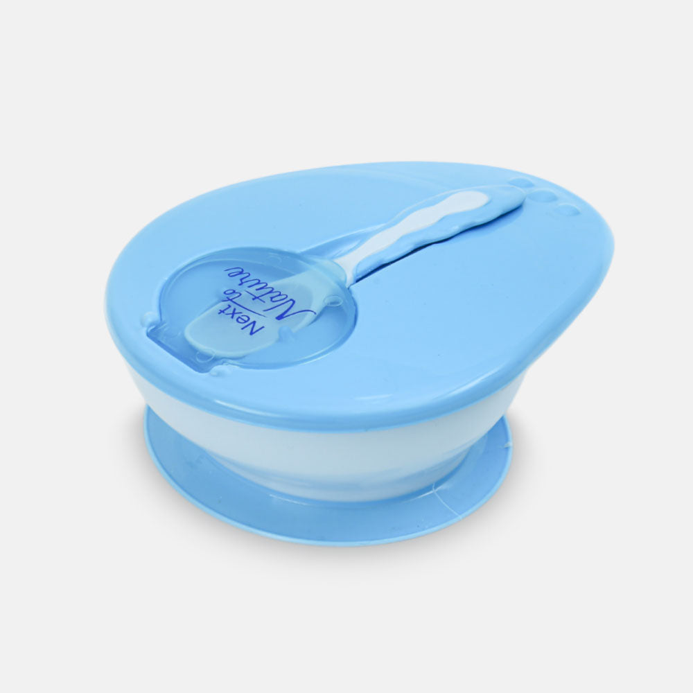 FEEDING BOWL WITH SPOON BLUE