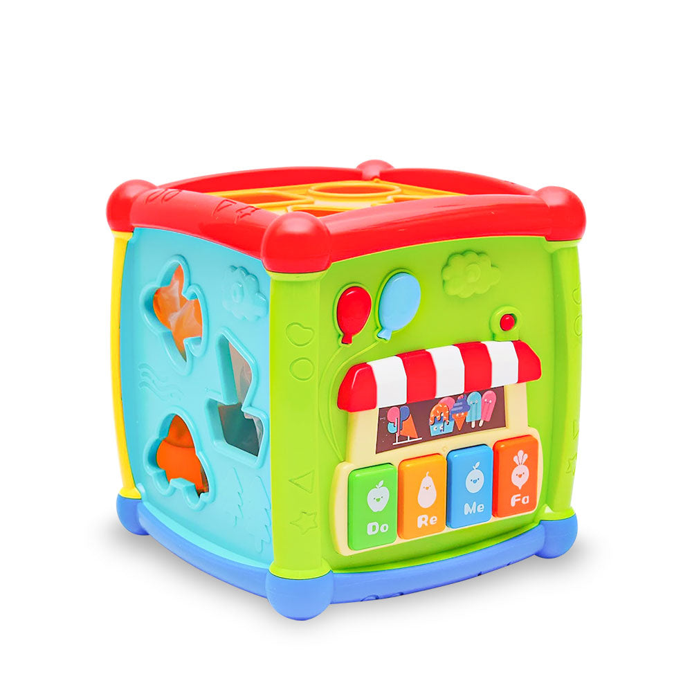 FANCY CUBE BLOCK W/MUSIC & LIGHT