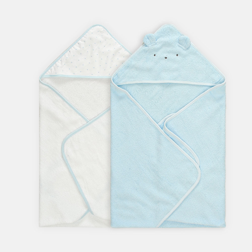 BATH TOWEL PK-2 SKY BLUE HODDED
