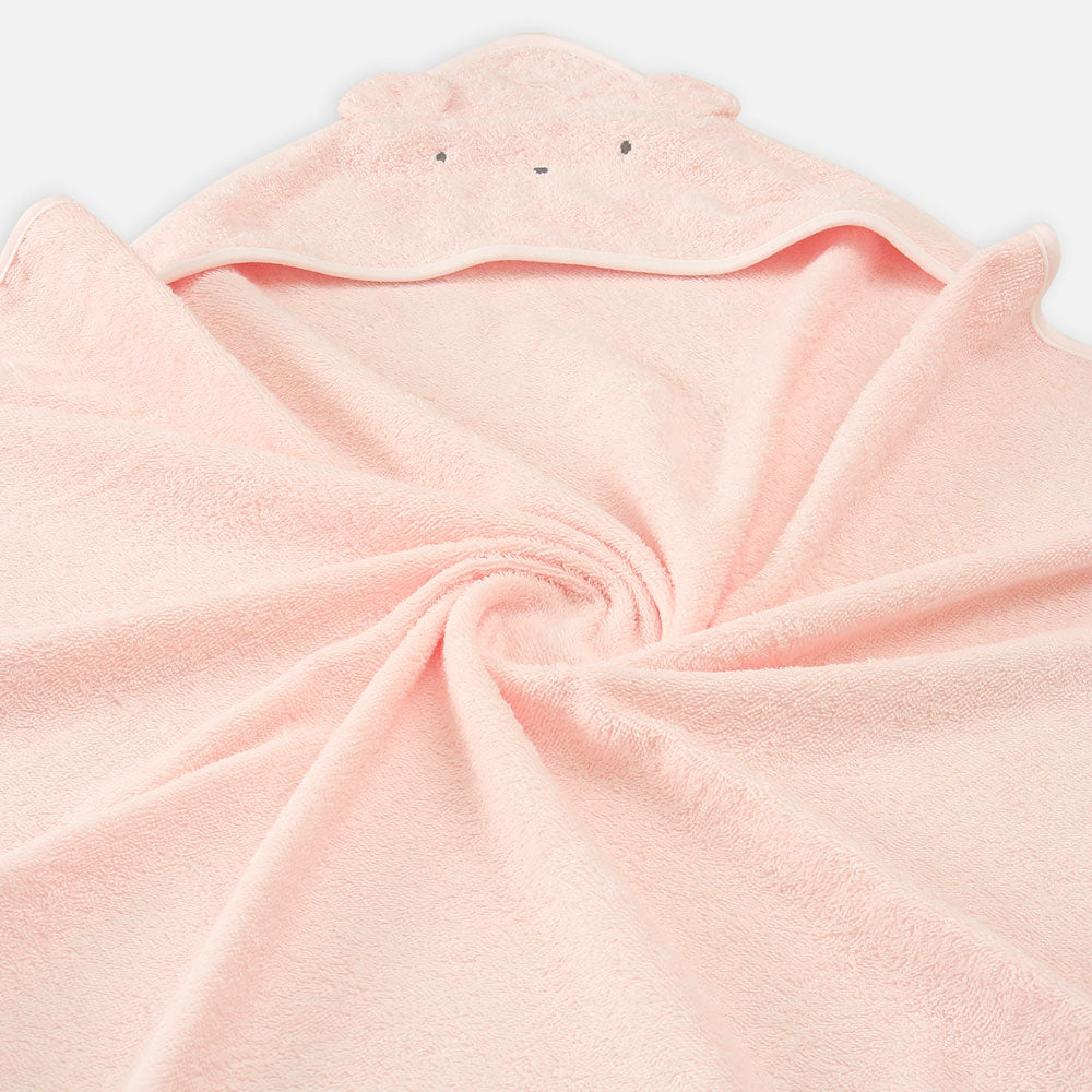 BATH TOWEL PK-2 PINK HOODED