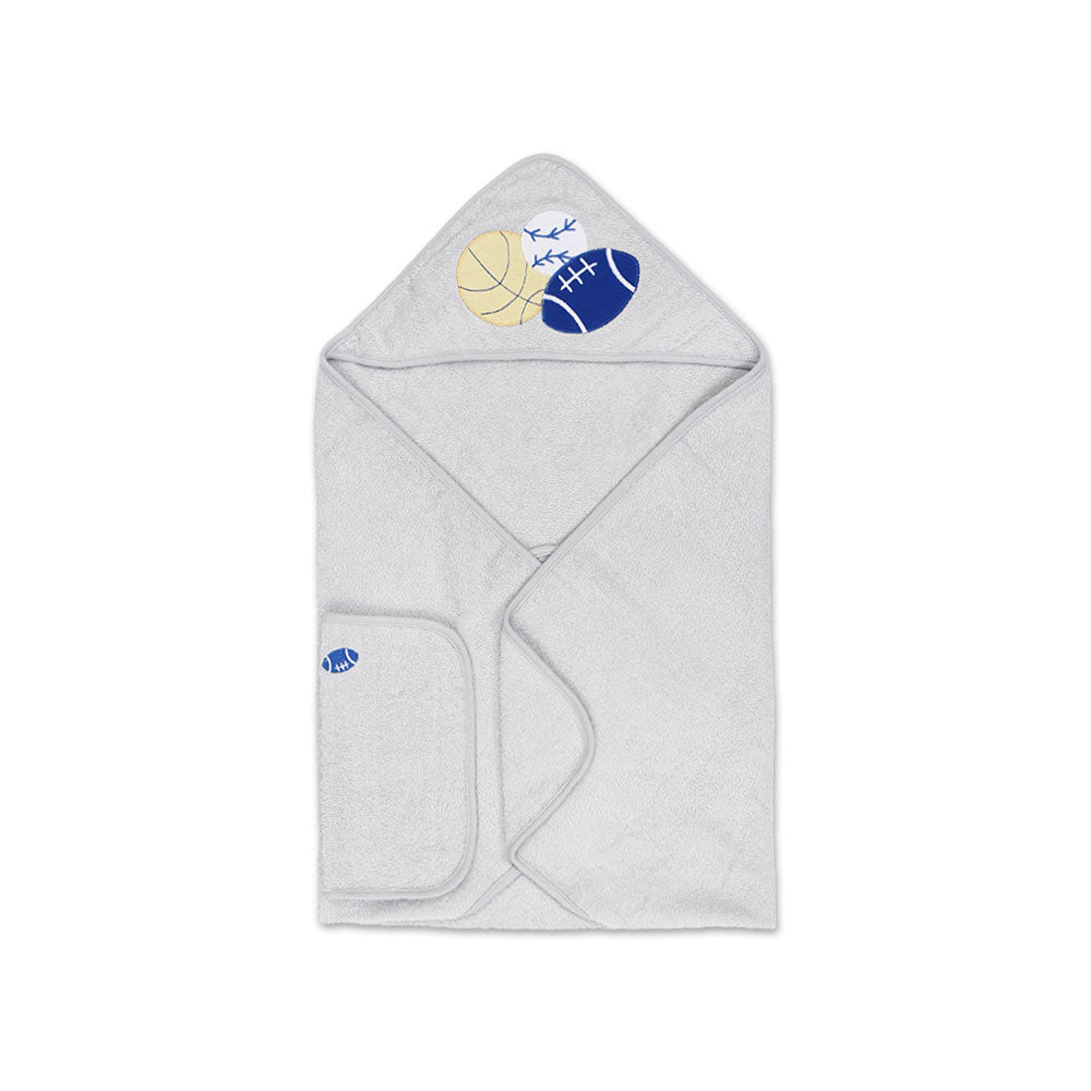 GREY SPORTSMAN HOODED BATH TOWEL