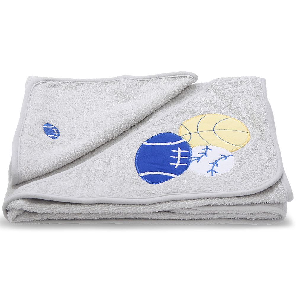 GREY SPORTSMAN HOODED BATH TOWEL