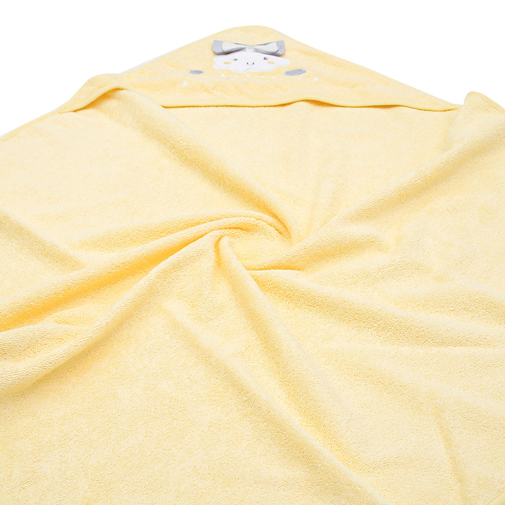 BATH TOWEL WITH 4 FACE TOWELS YELLOW RAINY