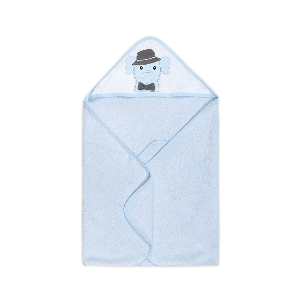 BATH TOWEL SKY BLUE MR.ELEPHANT HOODED