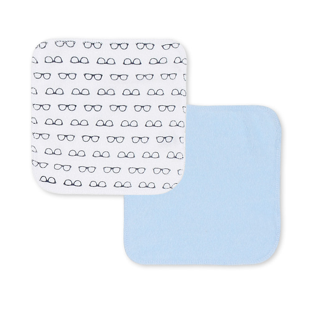 BATH TOWEL WITH 5 FACE TOWELS BROWN NERDY TEDDY
