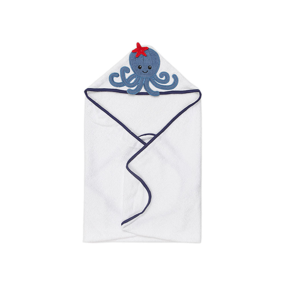 BATH TOWEL WHITE CUTIE OCTOPUS HOODED