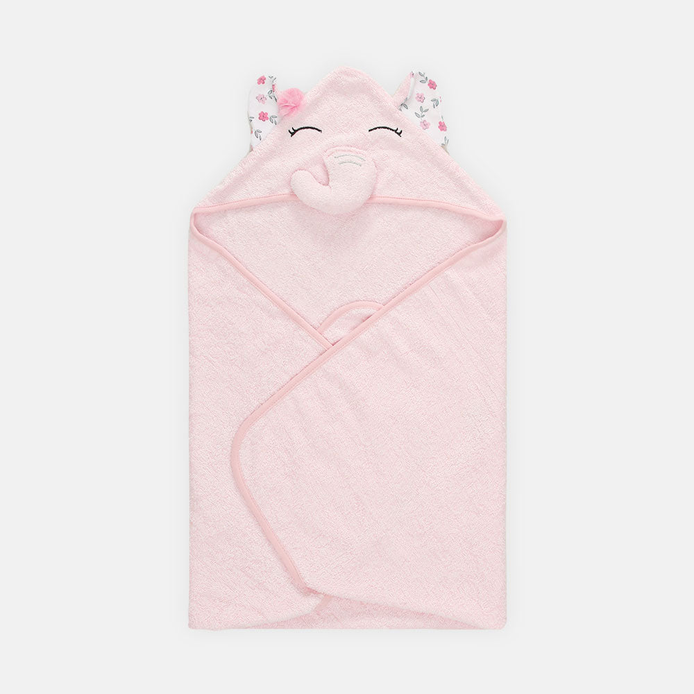 BATH TOWEL PINK ELEPHANT