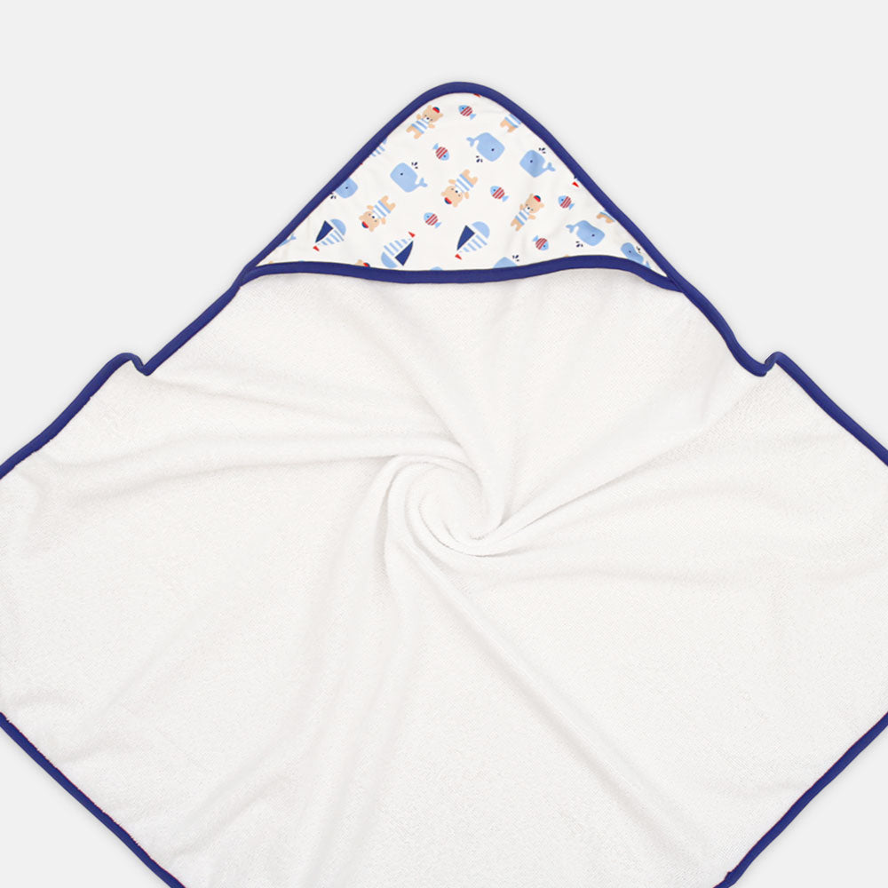 BATH TOWEL PK-3 & FACE TOWEL PK-3 WHITE AND BLUE