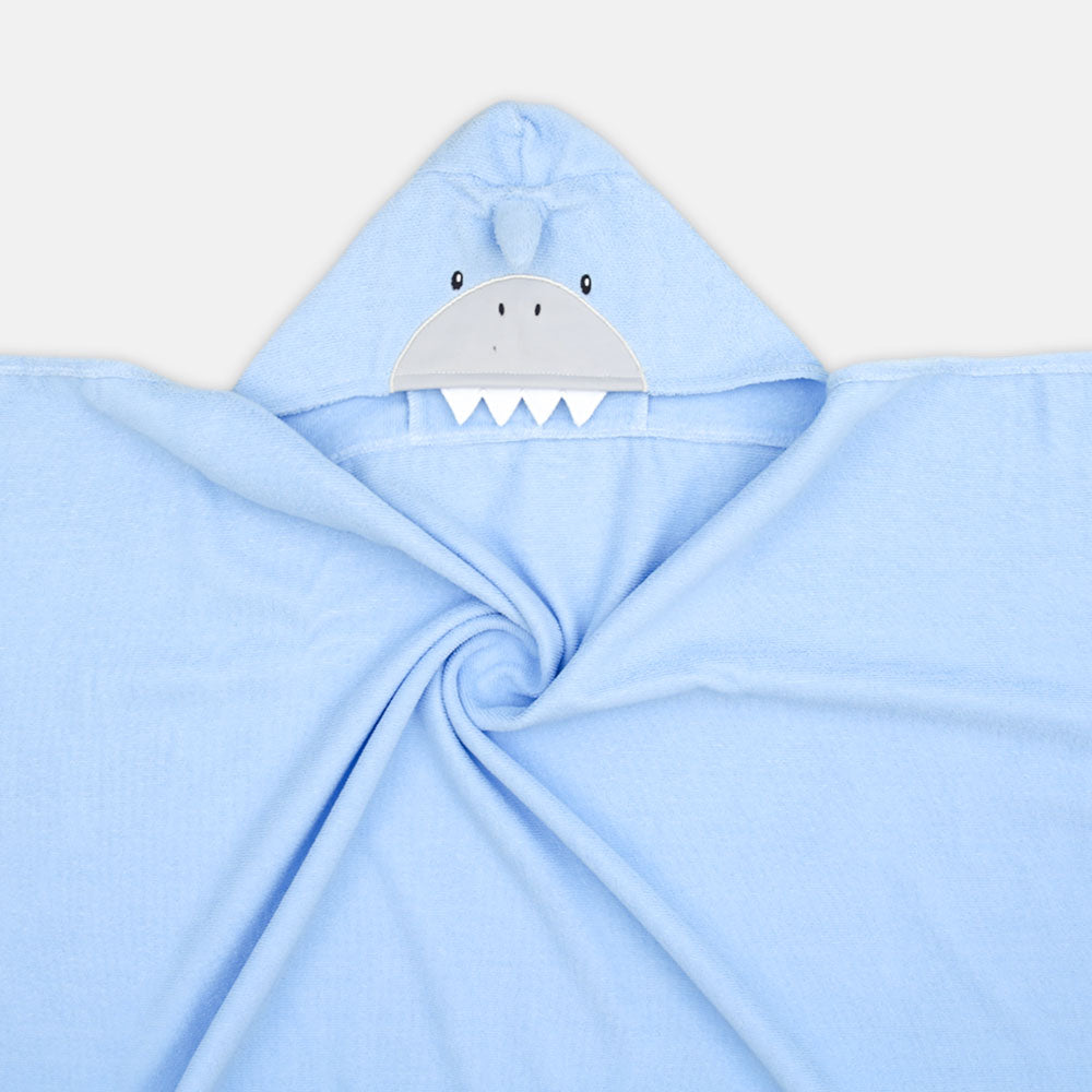 BATH TOWEL WTTH 3 FACE TOWEL SHARK BLUE